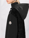 21FW Logo Mix Fur Jacket Black 8G000 03 809LC 999 - MONCLER - BALAAN 3