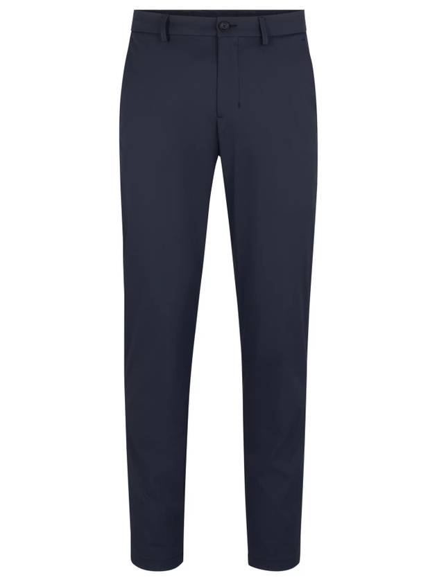 Hidden Drawcord Tapered Regular Fit Straight Pants Navy - HUGO BOSS - BALAAN 2