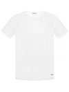 Logo Hem Cotton Short Sleeve T-Shirt White - JIL SANDER - BALAAN.
