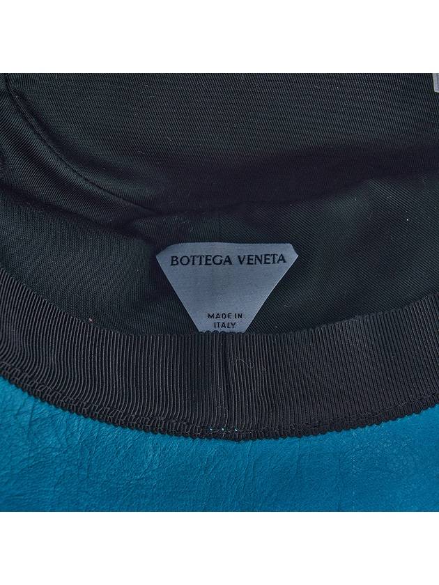 Intrecciato Leather Bucket Hat Blue - BOTTEGA VENETA - BALAAN 11