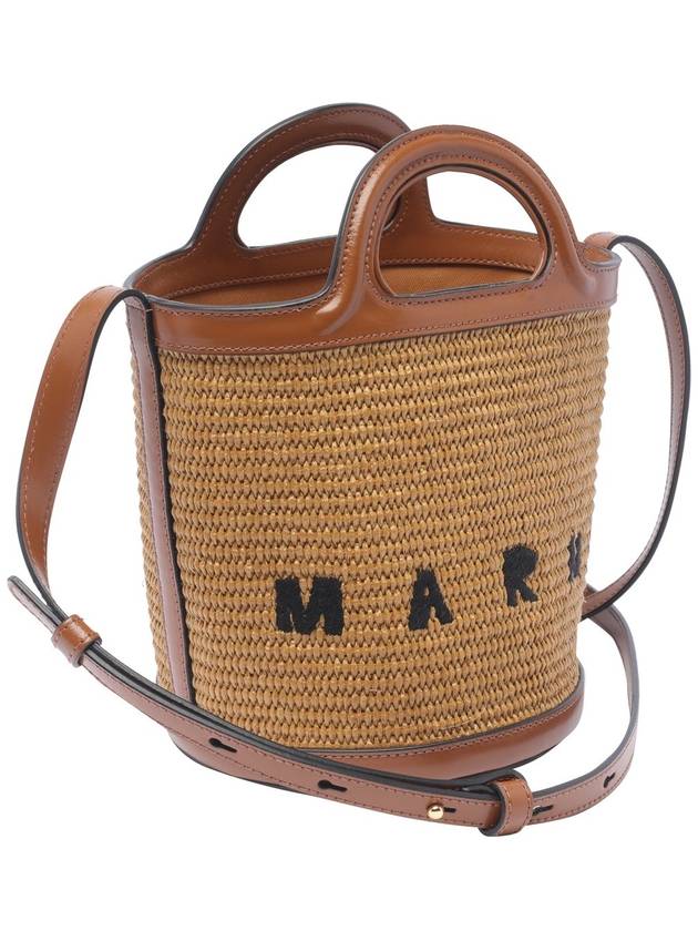 Tropicalia Small Bucket Bag Brown - MARNI - BALAAN 3