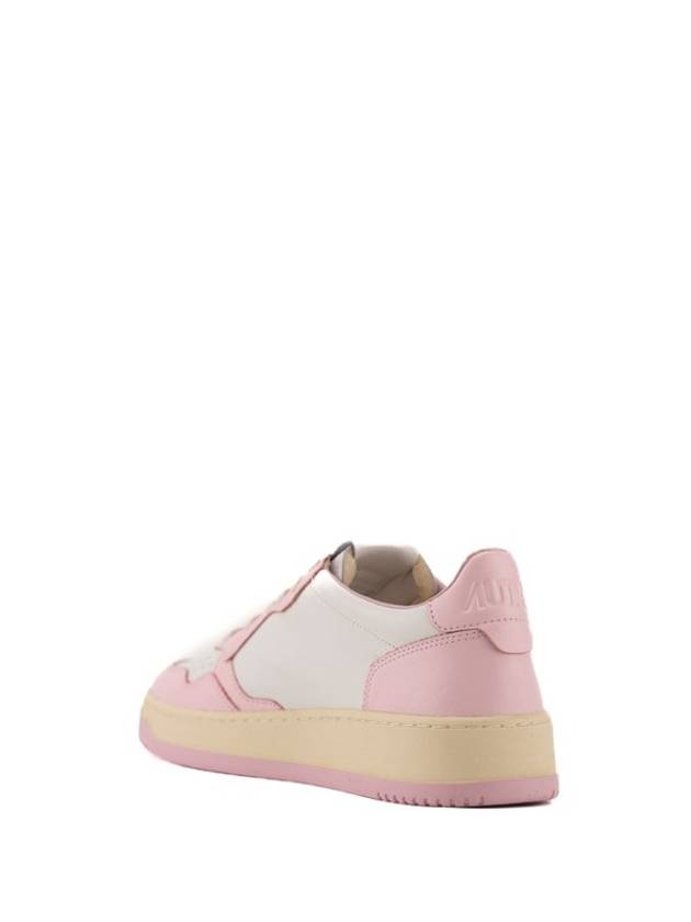 Men's Medalist Leather Low Top Sneakers Pink - AUTRY - BALAAN 3