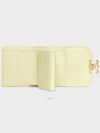 Shiny Triomphe Small Calfskin Half Wallet Light Yellow - CELINE - BALAAN 4