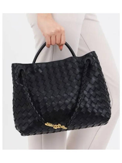 Andiamo Medium Tote Bag Black - BOTTEGA VENETA - BALAAN 2