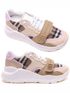 Women's Velcro Check Low-Top Sneakers Beige - BURBERRY - BALAAN 2