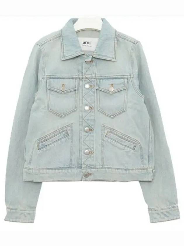 Trucker Denim Jacket Blue - AMI - BALAAN 2