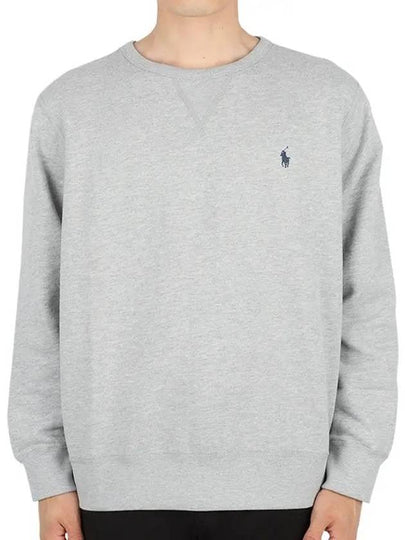 Embroidered Logo Pony Crew Neck Sweatshirt Grey - POLO RALPH LAUREN - BALAAN 2