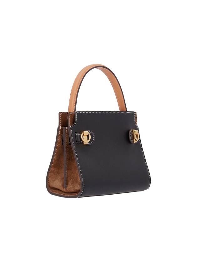 Lee Radziwill Leather Tote Bag Black - TORY BURCH - BALAAN 3