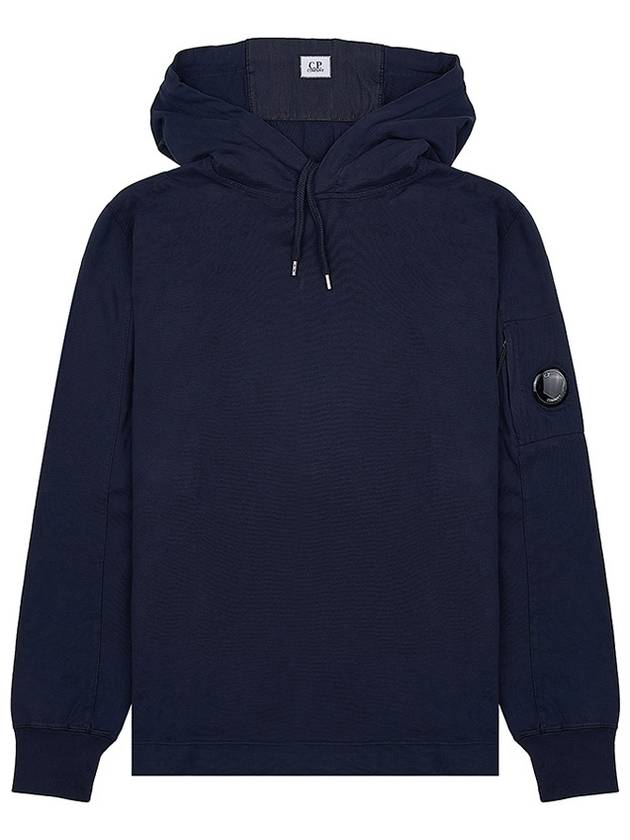 Men's Lens Wappen Fleece Hoodie Navy - CP COMPANY - BALAAN 11