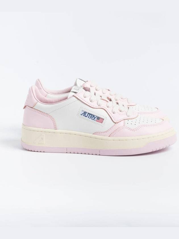 Women's Medalist Bi-Color Low-Top Sneakers White Pink - AUTRY - BALAAN 2