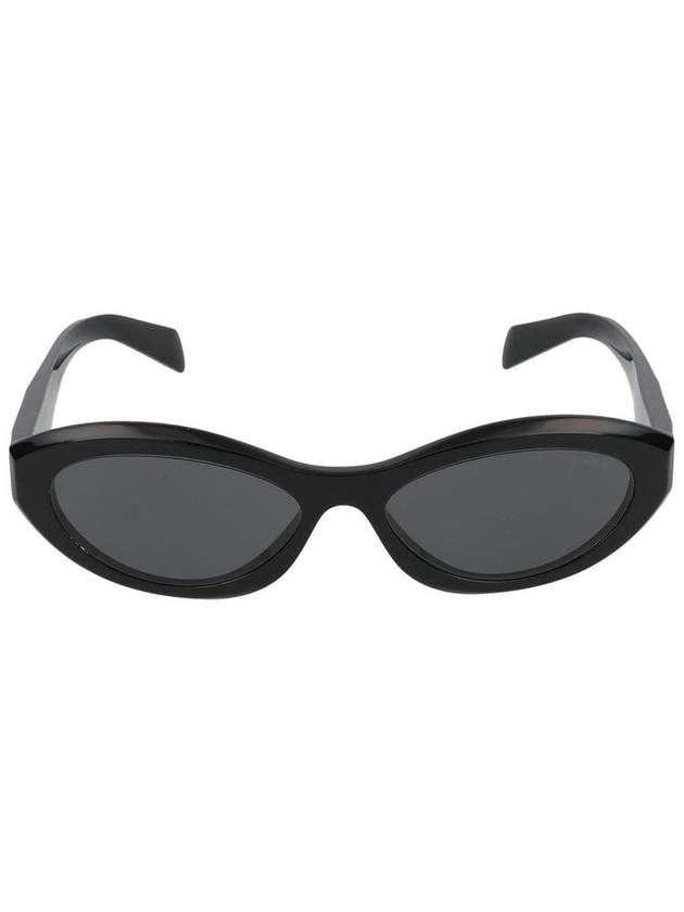 Eyewear Oval Frame Sunglasses Black - PRADA - BALAAN 2