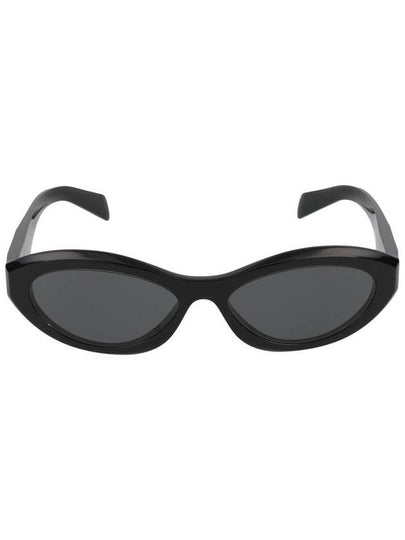 Eyewear Oval Frame Sunglasses Black - PRADA - BALAAN 2