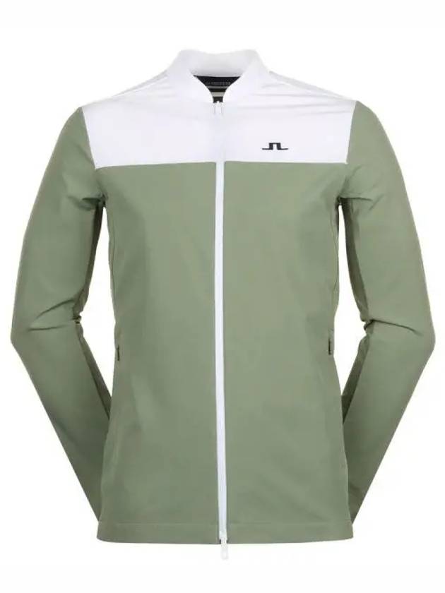 Jeff Hybrid Color Block Zip-Up Jacket Oil Green - J.LINDEBERG - BALAAN 2