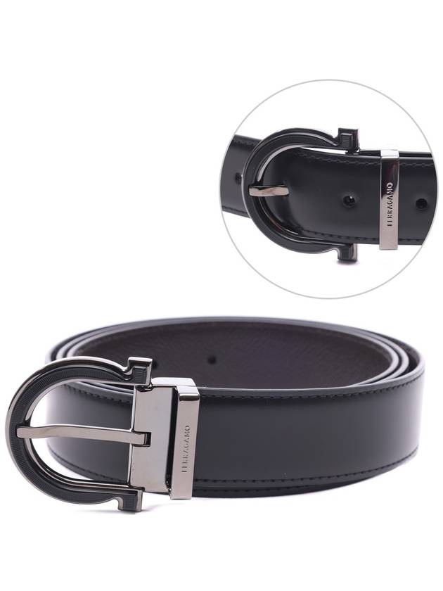 Men's Double Layer Gancini Double-sided Belt 67 0196 770683 FREE 24S - SALVATORE FERRAGAMO - BALAAN 2