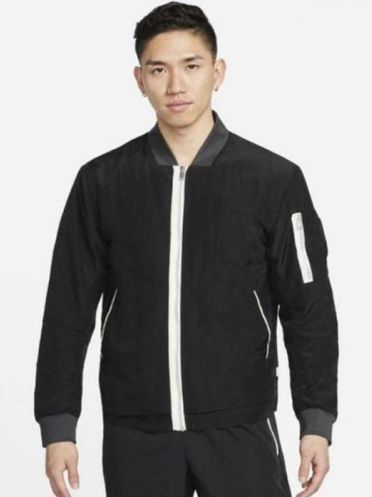 NSW Essential Lined Bomber Jacket Black White Asia - NIKE - BALAAN 2