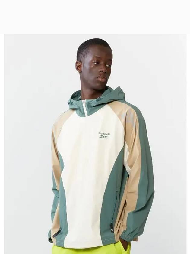 Vector Active Hooded Anorak Beige Green - REEBOK - BALAAN 1