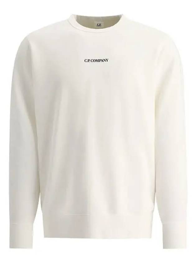 Men's Logo Light Fleece Sweatshirt White - CP COMPANY - BALAAN 2