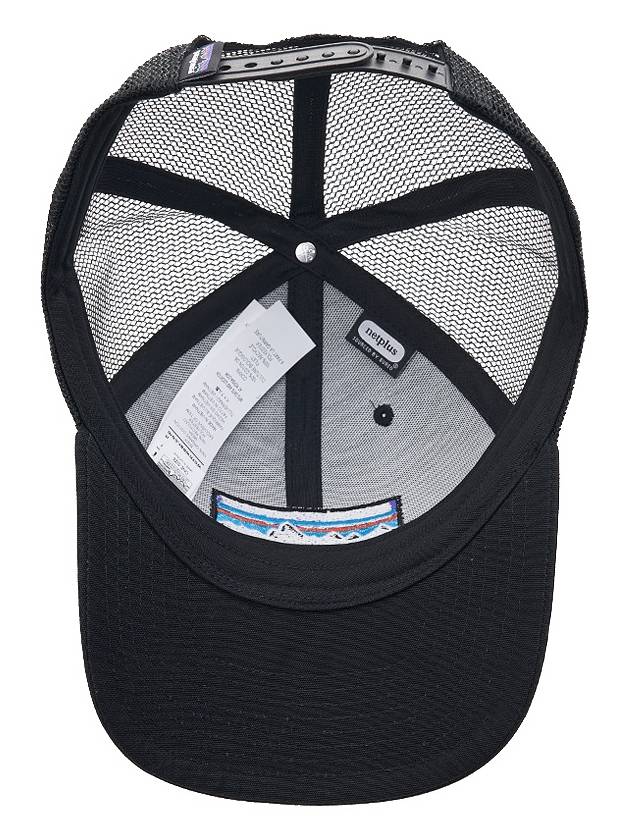 P 6 Logo Trucker Ball Cap Black - PATAGONIA - BALAAN 6