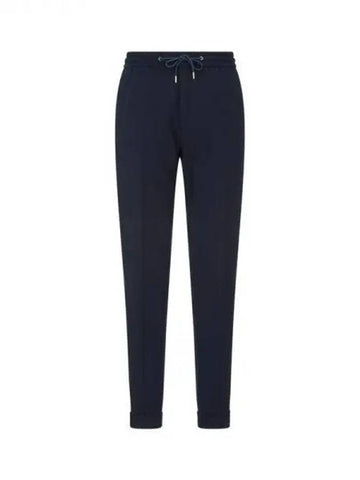 Textured string banding pants navy 271025 - PAUL SMITH - BALAAN 1