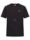 T Just Doval PJ Oval D Patch Short Sleeve T Shirt Black - DIESEL - BALAAN 2