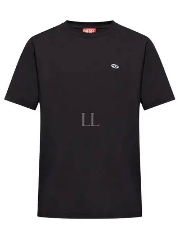 T Just Doval PJ Oval D Patch Short Sleeve T Shirt Black - DIESEL - BALAAN 2