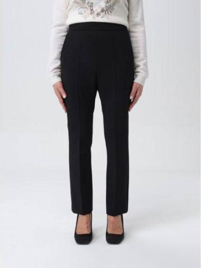 Nepeta Side Zipper Virgin Wool Slacks Black - MAX MARA - BALAAN 2