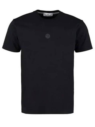 Embroidered Logo Short Sleeve T-Shirt Black - STONE ISLAND - BALAAN 2