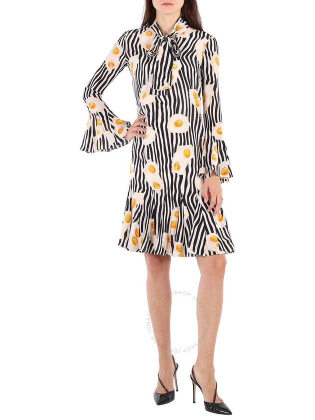 Moschino Ladies Fantasy Print Black Egg Print Dress, Brand Size 36 (US Size 2) - MOSCHINO - BALAAN 1