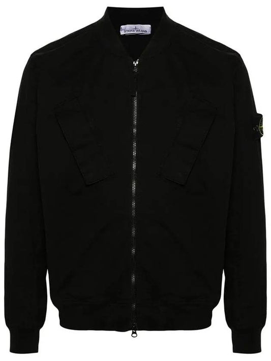 Compass Badge Bomber Jacket Black - STONE ISLAND - BALAAN 2