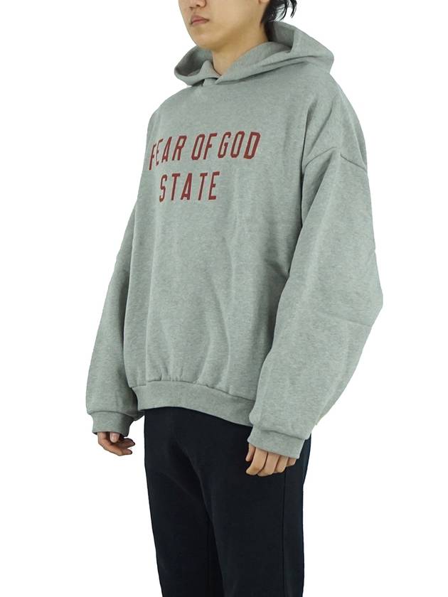 Logo Fleece Hoodie Dark Heather - FEAR OF GOD ESSENTIALS - BALAAN 3