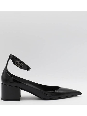 Valentino Garavani Black Leather Pumps - VALENTINO - BALAAN 1