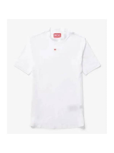 T Mokky Microdiv Logo Short Sleeve T-Shirt White - DIESEL - BALAAN 1