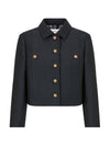 silk jacket navy blue wool - DIOR - BALAAN 1