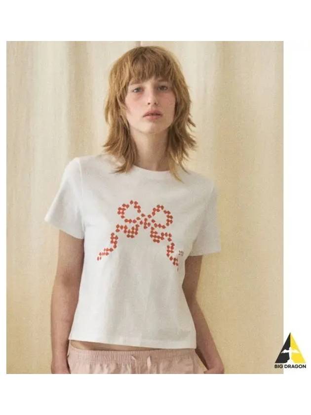 RIBBON GRAPHIC LOGO TEE white - BENSIMON - BALAAN 1