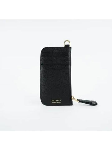 Card Wallet Vagabond Zipper Holder Alpina Black AB0649BKN0 - DELVAUX - BALAAN 1