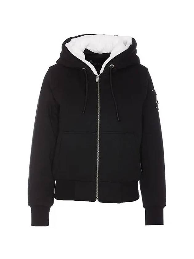 Classic Bunny Zip Up Hoodie White Black - MOOSE KNUCKLES - BALAAN 4