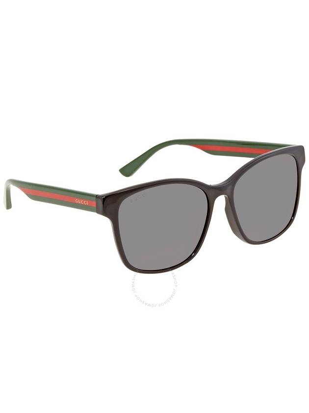 Eyewear Asian Fit Square Horn Rim Sunglasses Black - GUCCI - BALAAN 3