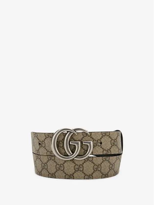 GG Marmont Reversible Leather Belt Beige - GUCCI - BALAAN 4