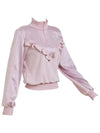 Golf Wear Satin Frill Sweatshirt Pink - J JANE - BALAAN 3