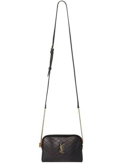 Gaby Quilted Lambskin Chain Cross Bag Black - SAINT LAURENT - BALAAN 2