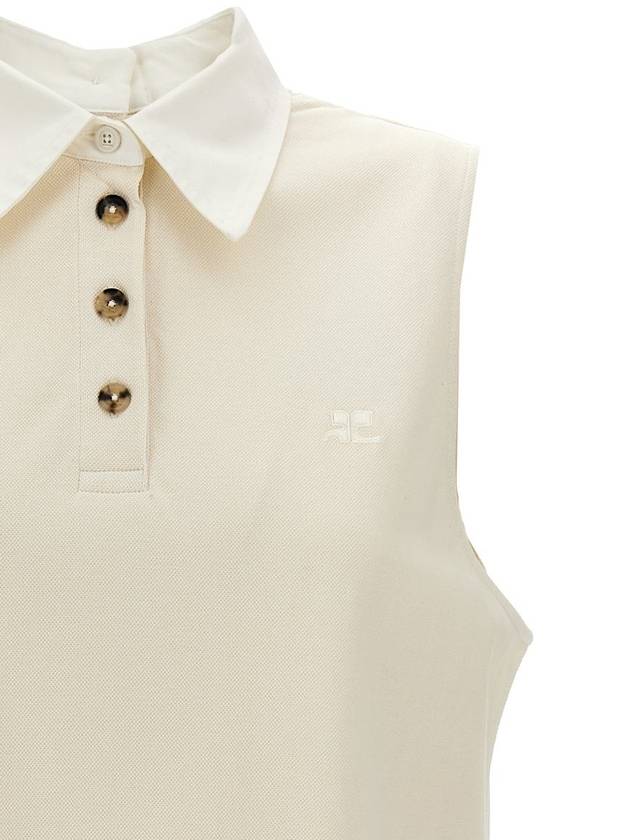 Courrèges 'Sangle Sleeveless' Polo Shirt - COURREGES - BALAAN 3