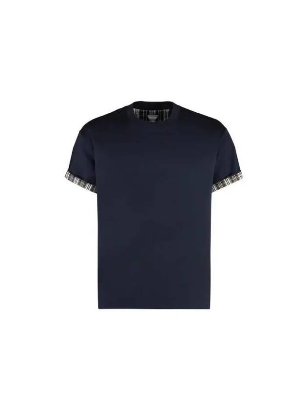 Reversible Cotton Short Sleeve T-Shirt Navy - BOTTEGA VENETA - BALAAN 2