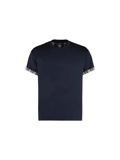 Reversible Cotton Short Sleeve T-Shirt Navy - BOTTEGA VENETA - BALAAN 2