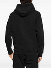 Wappen Patch Brushed Cotton Fleece Hoodie Black - STONE ISLAND - BALAAN 4