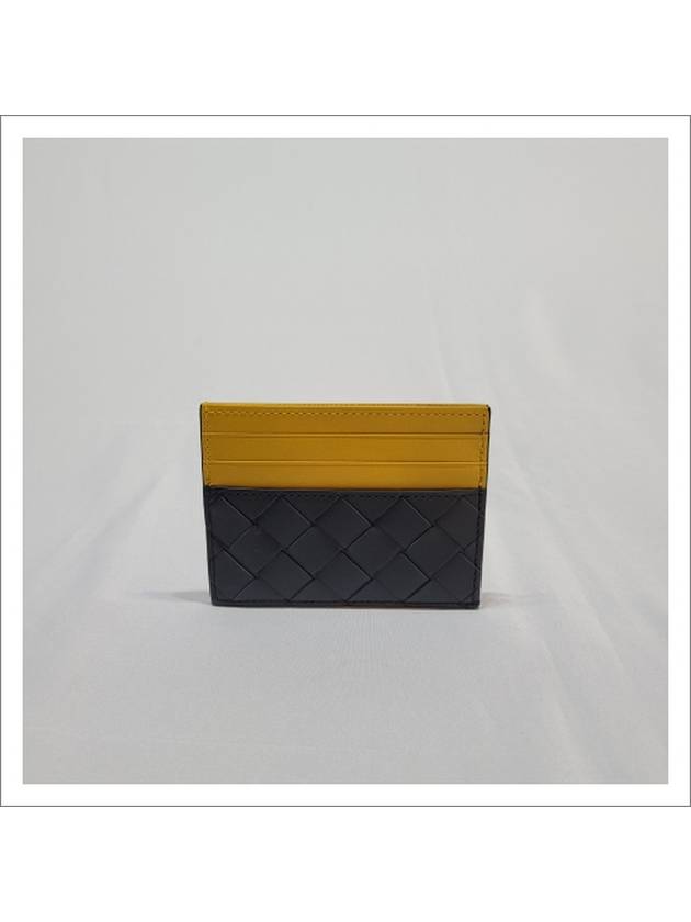 Intrecciato Two-Tone Card Wallet Yellow - BOTTEGA VENETA - BALAAN 9