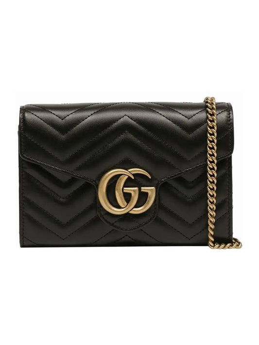 GG Marmont Matelasse Mini Crossbody Bag Black - GUCCI - BALAAN 1