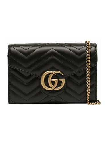 GG Marmont Matelasse Mini Crossbody Bag Black - GUCCI - BALAAN 1