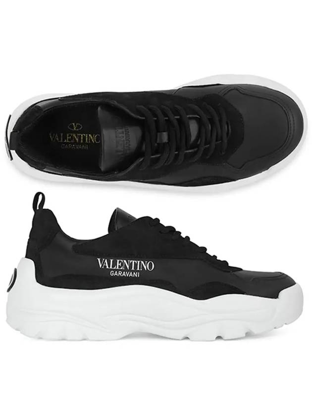 Gumboy Banshee Leather Low Top Sneakers Black - VALENTINO - BALAAN 5