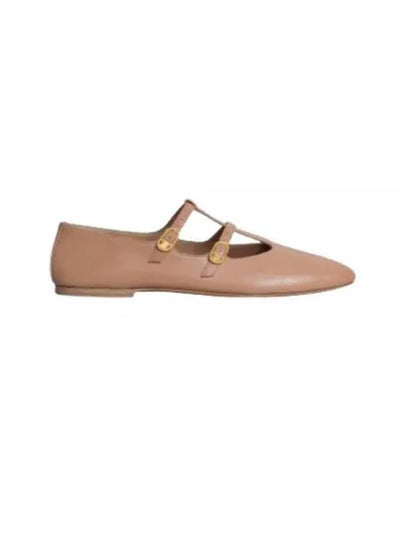 Les Double Strap Lambskin Ballerinas Pink - CELINE - BALAAN 2