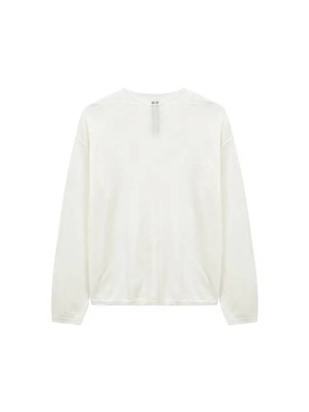 MEN Easy Wool Round Neck Knit Ivory - RICK OWENS - BALAAN 1